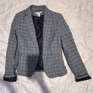 Gray Plaid Women’s Blazer